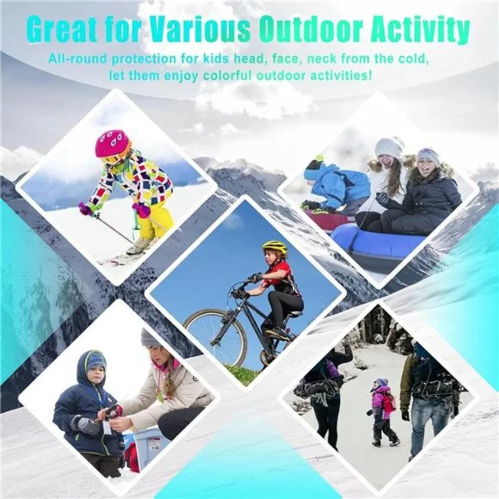 2 Pack Kids Balaclava Face Mask Windproof Face Warmer